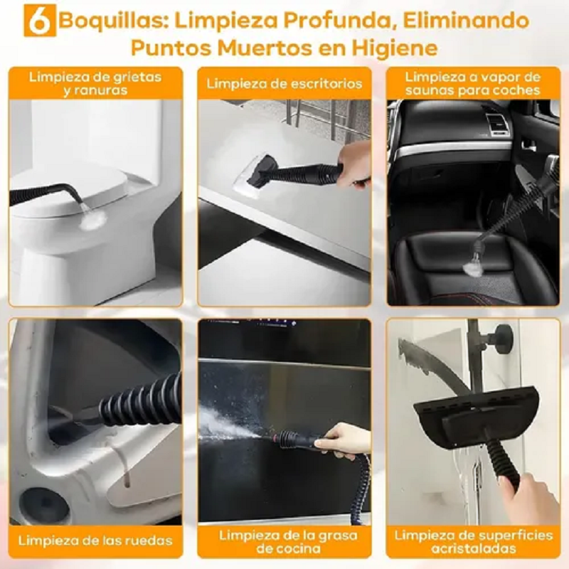Máquina de Limpieza a Vapor | Desinfecta Sin Químicos | Hogar y Auto