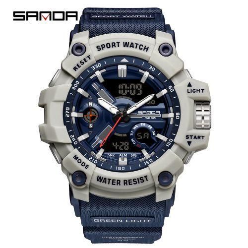 Reloj Sanda 3179 Azul Original | Deportivo y Elegante | Resistente al Agua