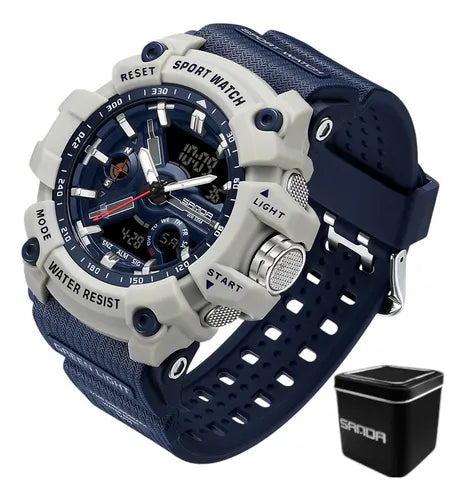 Reloj Sanda 3179 Azul Original | Deportivo y Elegante | Resistente al Agua