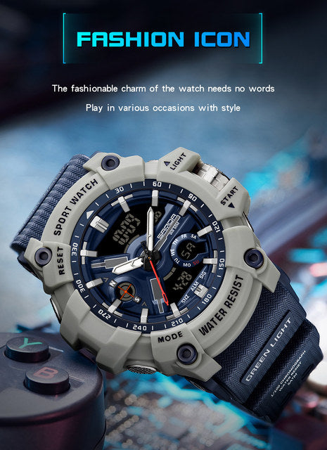 Reloj Sanda 3179 Azul Original | Deportivo y Elegante | Resistente al Agua