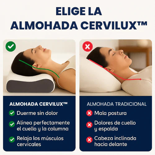 CerviLux™ – Almohada Ortopédica Viscoelástica Lavable