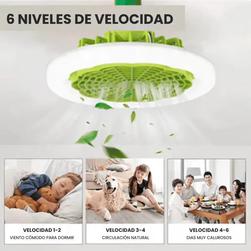 Bombillo Abanico Ventilador LED 2 en 1 TurboMax™ con Control Remoto
