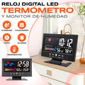 Reloj Digital Meteorológico 4 en 1 – Hora, Clima, Humedad y Despertador