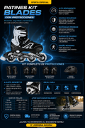 Patines Blades con Kit de Protección – Rodilleras, Coderas y Muñequeras Incluidas
