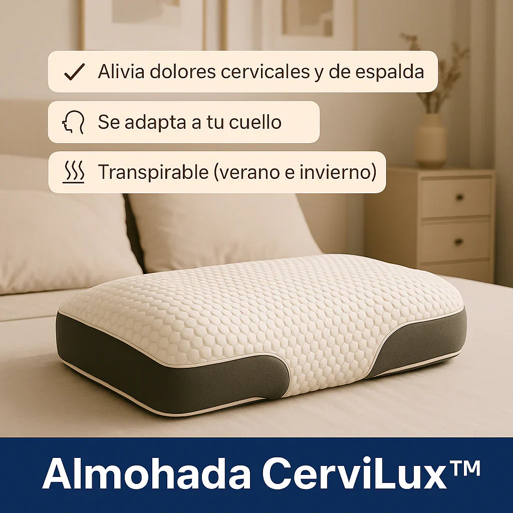 CerviLux™ – Almohada Ortopédica Viscoelástica Lavable