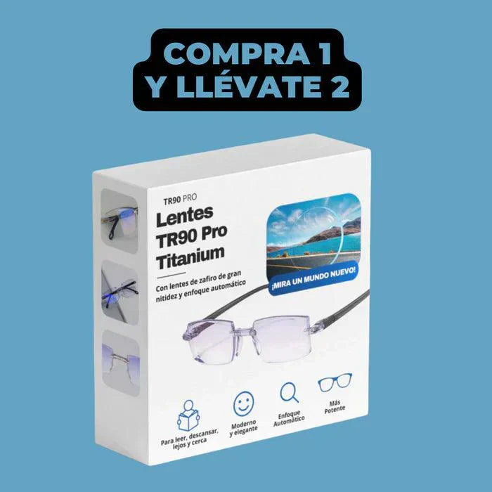 Gafas Inteligentes TR90 Pro Titanium ¡Compra 1 y lleva 2 – Anti Luz Azul y Fotocromáticas